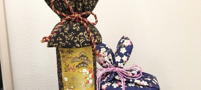 ラッピング協会で先駆け講座のモダン和風ラッピングの講習をしてきました。