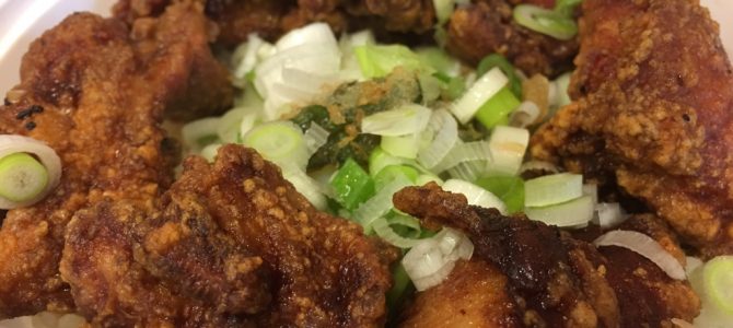 から揚げ店開店祝いにお花を! から揚げ店開店祝いにお花を!