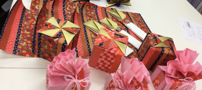 ラッピング協会の和風ラッピング応用クラスの講習をしてきました。