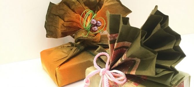 ラッピング協会本部にて和風ラッピング応用クラスを２日間行ってまいりました。