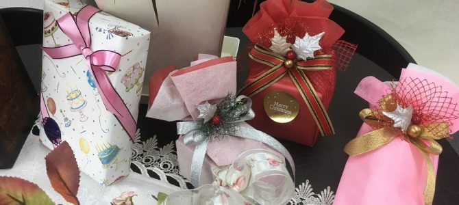 ラッピング協会東京本部にてギフト応用クラスを担当してまいりました。