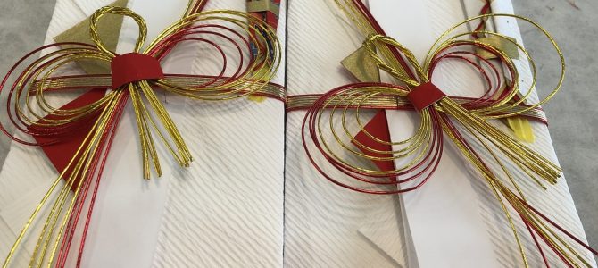 和風ラッピング応用クラス自宅教室で最後の日でした。