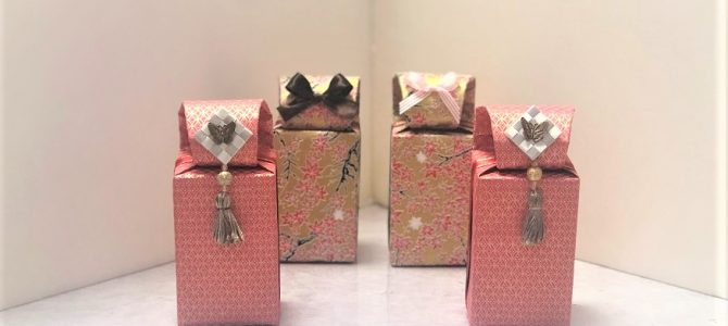 ラッピング教室 埼玉認定校自宅教室にてモダン和風ラッピングのレッスンをいたしました