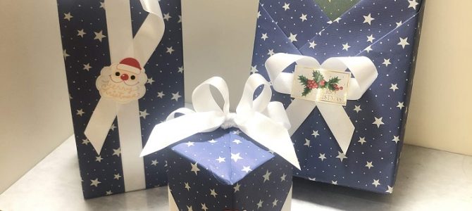 クリスマスラッピングを沢山作りました。
