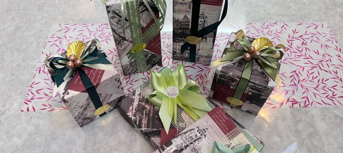 埼玉ラッピング自宅教室にてビジネスラッピングのレッスンを行いました。