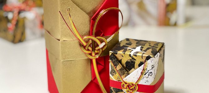 ラッピング協会東京本部での講習用「モダン和風応用クラス」の予習を致しました。