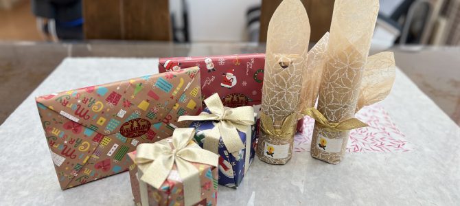埼玉ラッピング自宅教室にてビジネスラッピングの5回目のレッスンを行いました。
