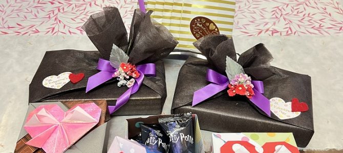 埼玉ラッピング自宅教室にて、バレンタインラッピングのレッスンを致しました。