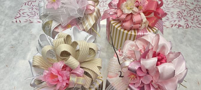 春、桜咲くラッピングを、埼玉ラッピング自宅教室にて 春、桜咲くラッピングを、埼玉ラッピング自宅教室にて