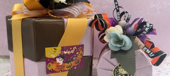 10/1 埼玉ラッピング自宅教室にてハロウィンラッピングのレッスンをいたしました。